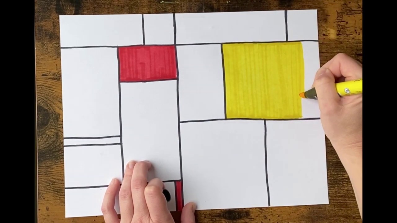 Piet Mondrian inspired Art Lesson