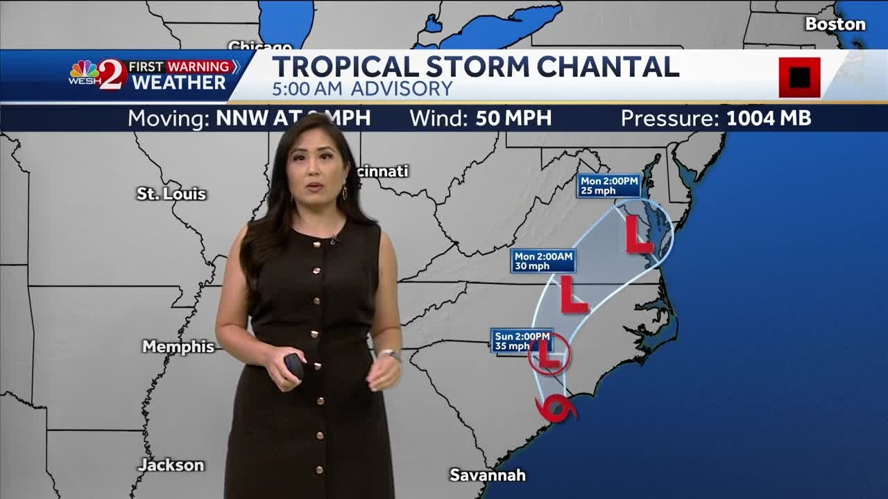 Tropical Storm ﻿Chantal﻿﻿﻿ makes landfall in South Carolina