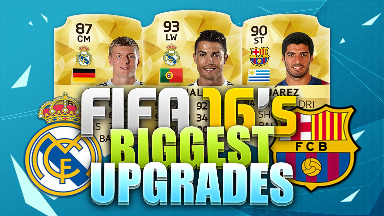 FIFA 16's BIGGEST UPGRADES!!! RONALDO, SUAREZ AND MORE!!! Real Madrid and Barcelona in Fifa 16