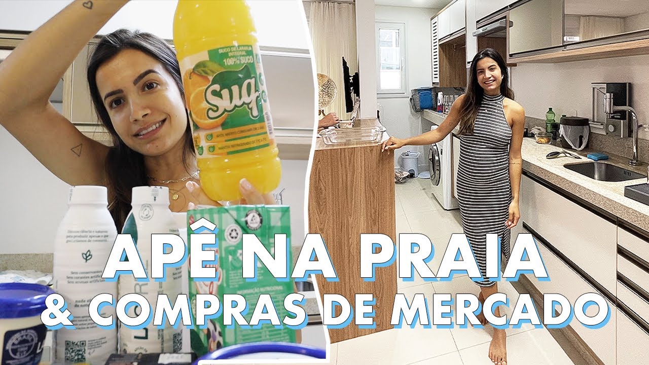 TOUR PELO AP&Ecirc; NA PRAIA, COMPRAS NO MERCADO & ORGANIZANDO ARM&Aacute;RIO | Vanessa Lino