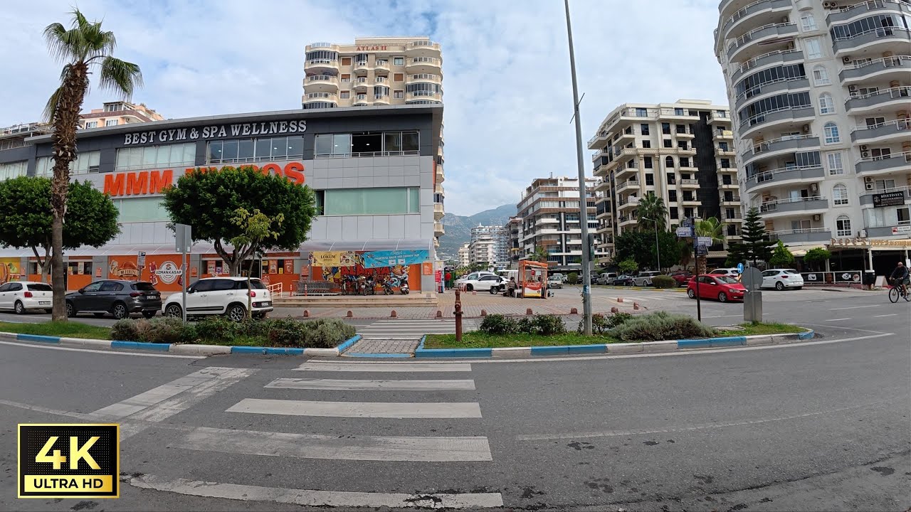 Alanya Mahmutlar Barbaros Street | Antalya Turkey | [4K HD]