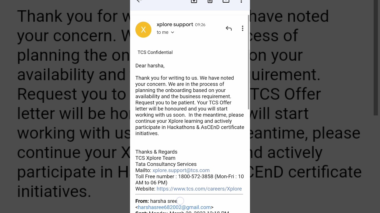 TCS onboarding update from xplore support. #tcs #ignite #xplore #2023