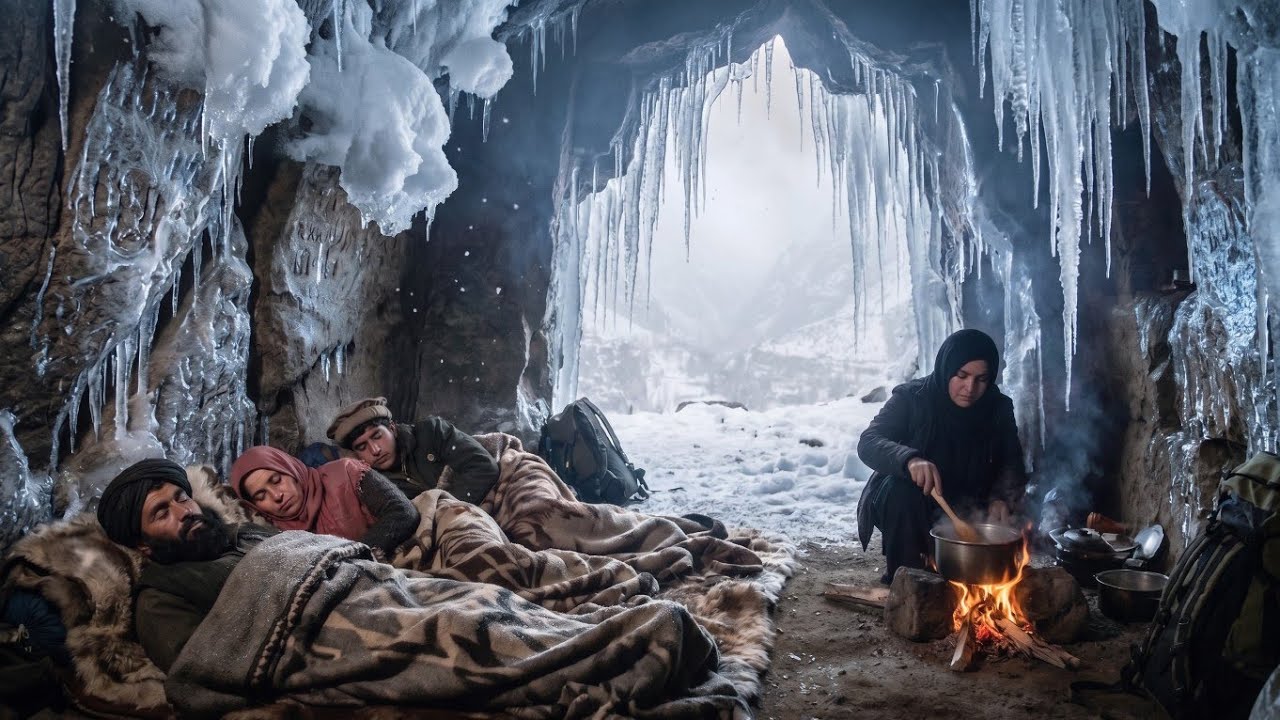 Inside Afghanistan's frozen Cave at -67&deg;C | How a Family Cooks, Sleeps & survives