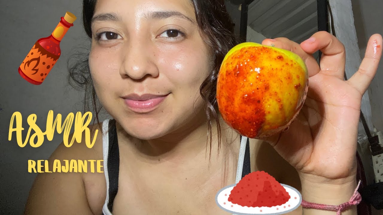 ASMR 💆🏻‍♀️COMIENDO ☺️MANZANA 🍏CON CHILE 🌶️ #asmr #parati #viral #asmrsounds