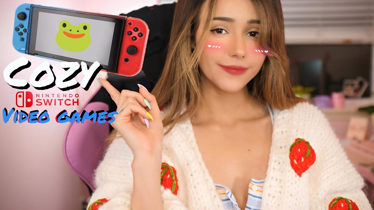 ASMR - Cozy Nintendo Switch Video Games + Gameplay (fully whispered🍓)