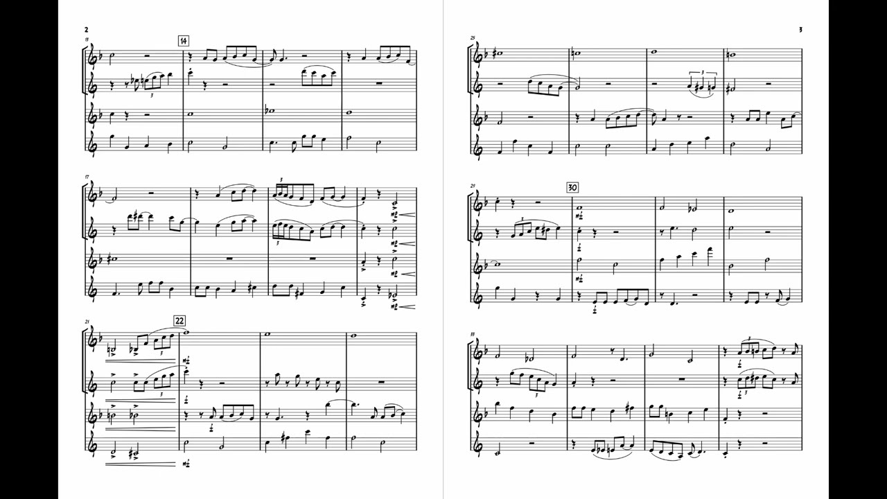 Monster's Inc. Theme Arranged For Saxophone Quartet
