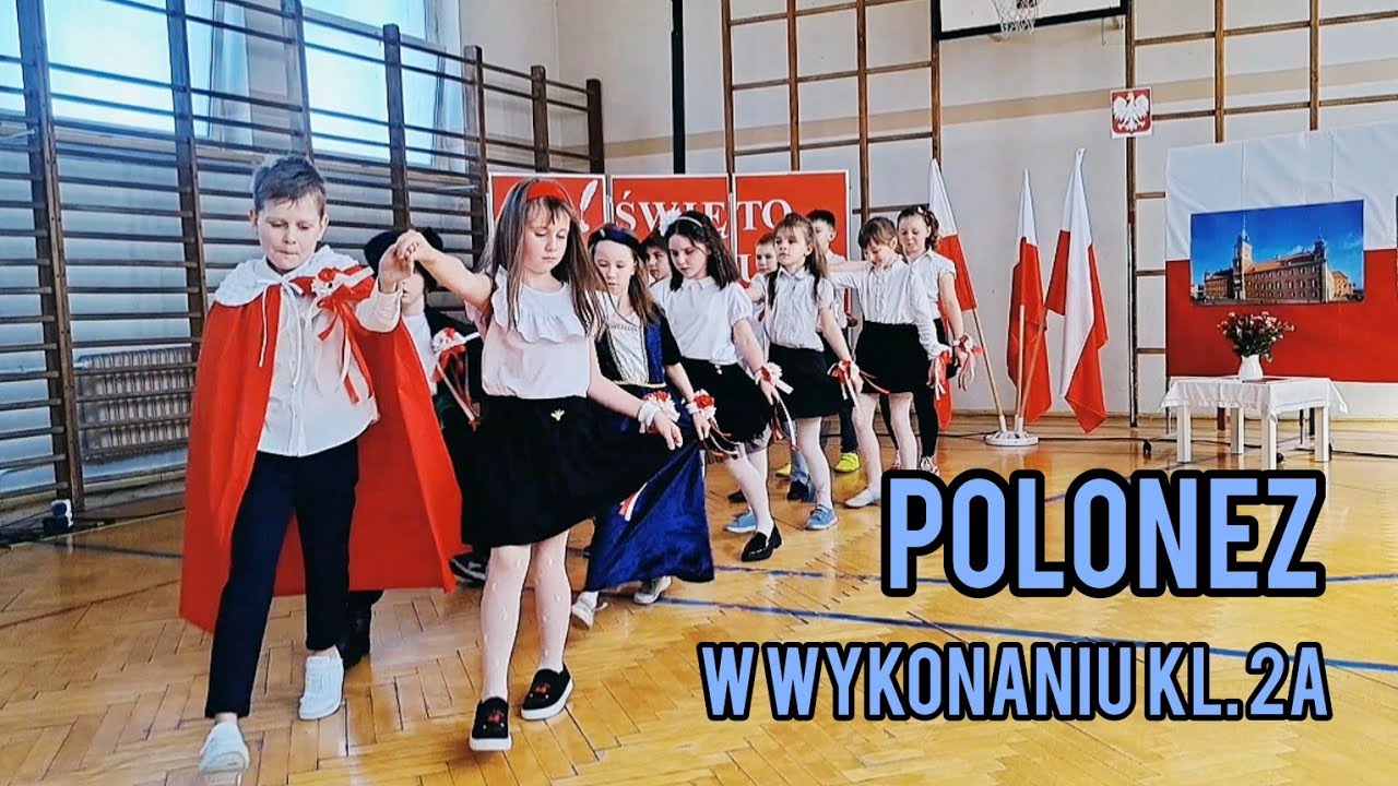 Polonez w wykonaniu uczniów kl. 2a SP w Unisławiu.
