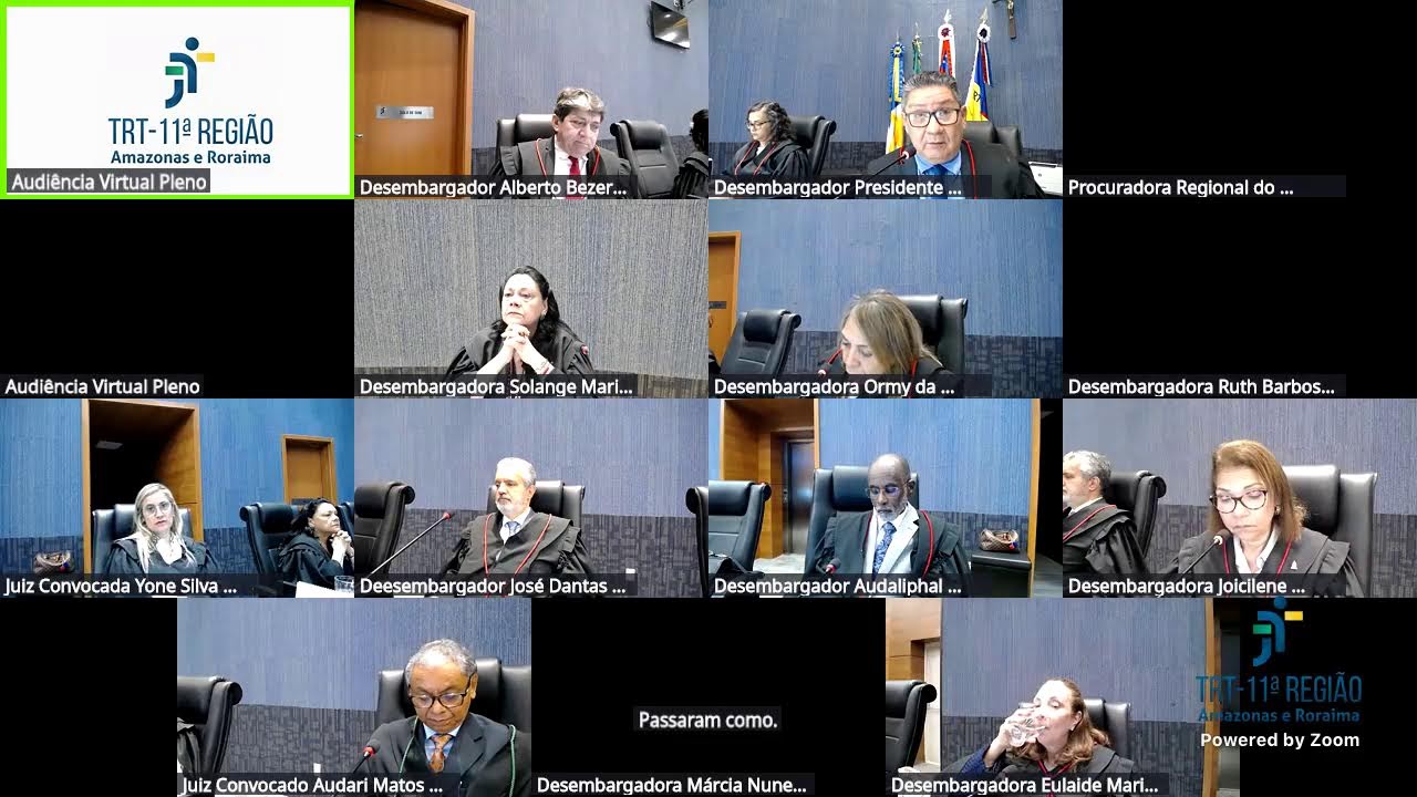 Sessão Ordinária do Tribunal Pleno de 1º-10-2025