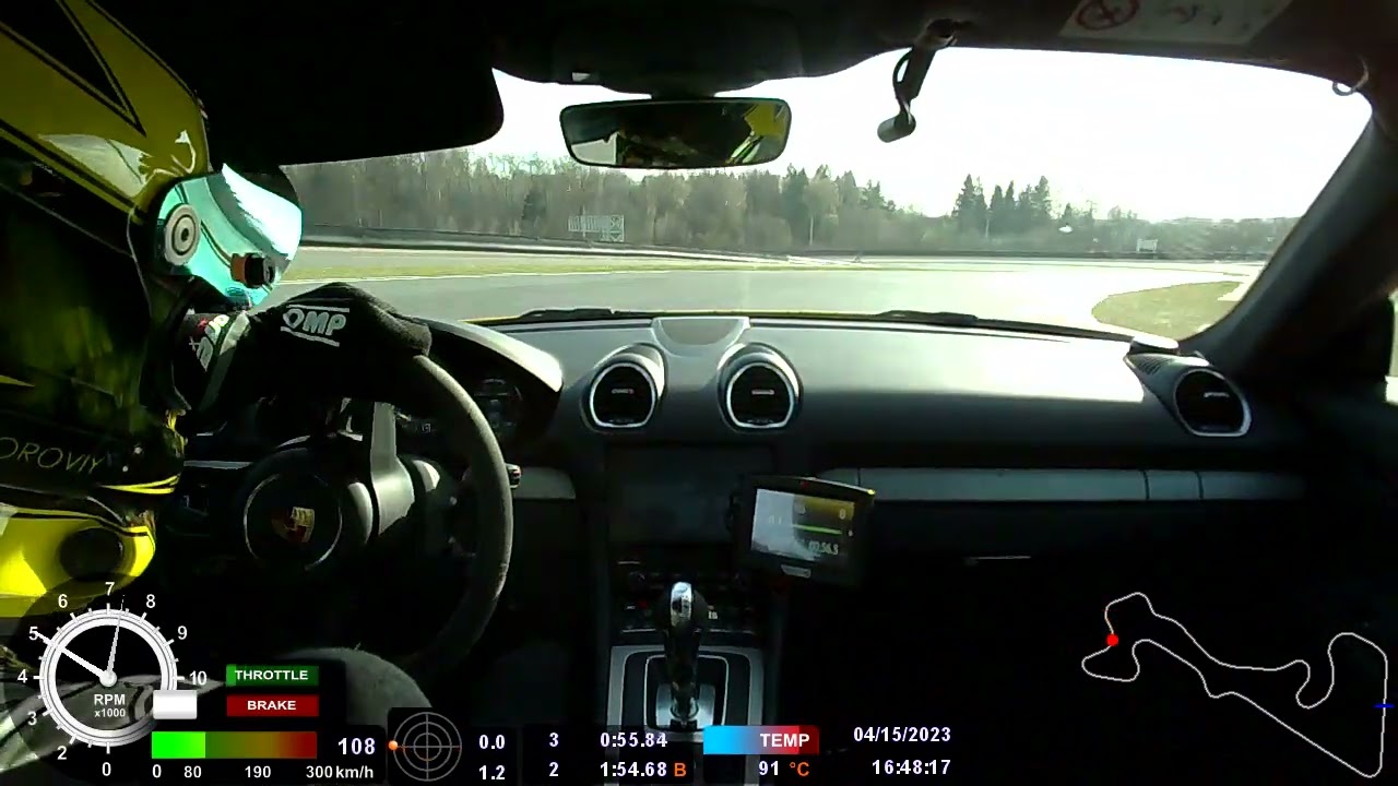 Porsche Cayman 718 GT4 1:53:6 Moscow raceway GP10 15.04.23