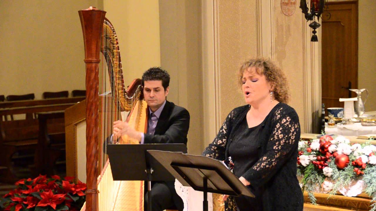 VIERGE MARIE di J.M. Siougos  - Soprano EVA BRESAOLA   arpa ANDREA BONALDO.WMV