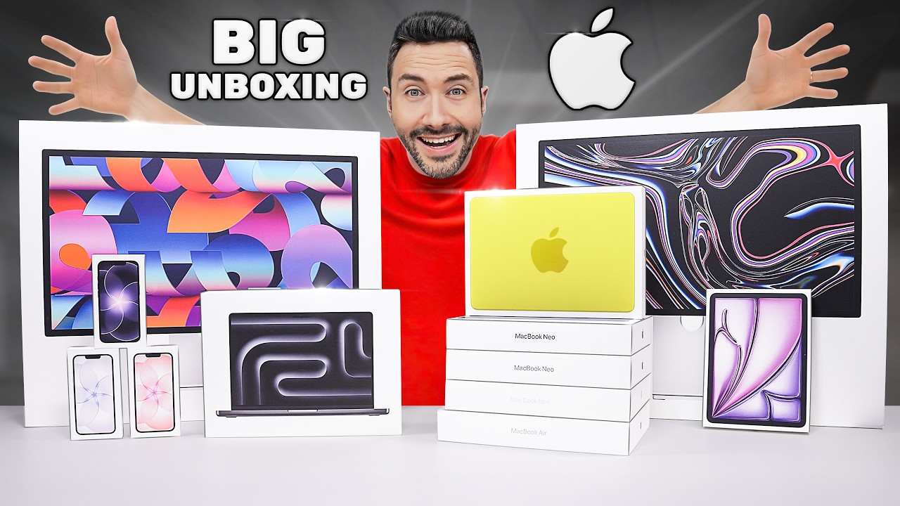 J'ouvre Toutes Les Nouveautés Apple : Macbook Neo, Pro, Air, iPhone 17e, Studio Display, iPad Air 7