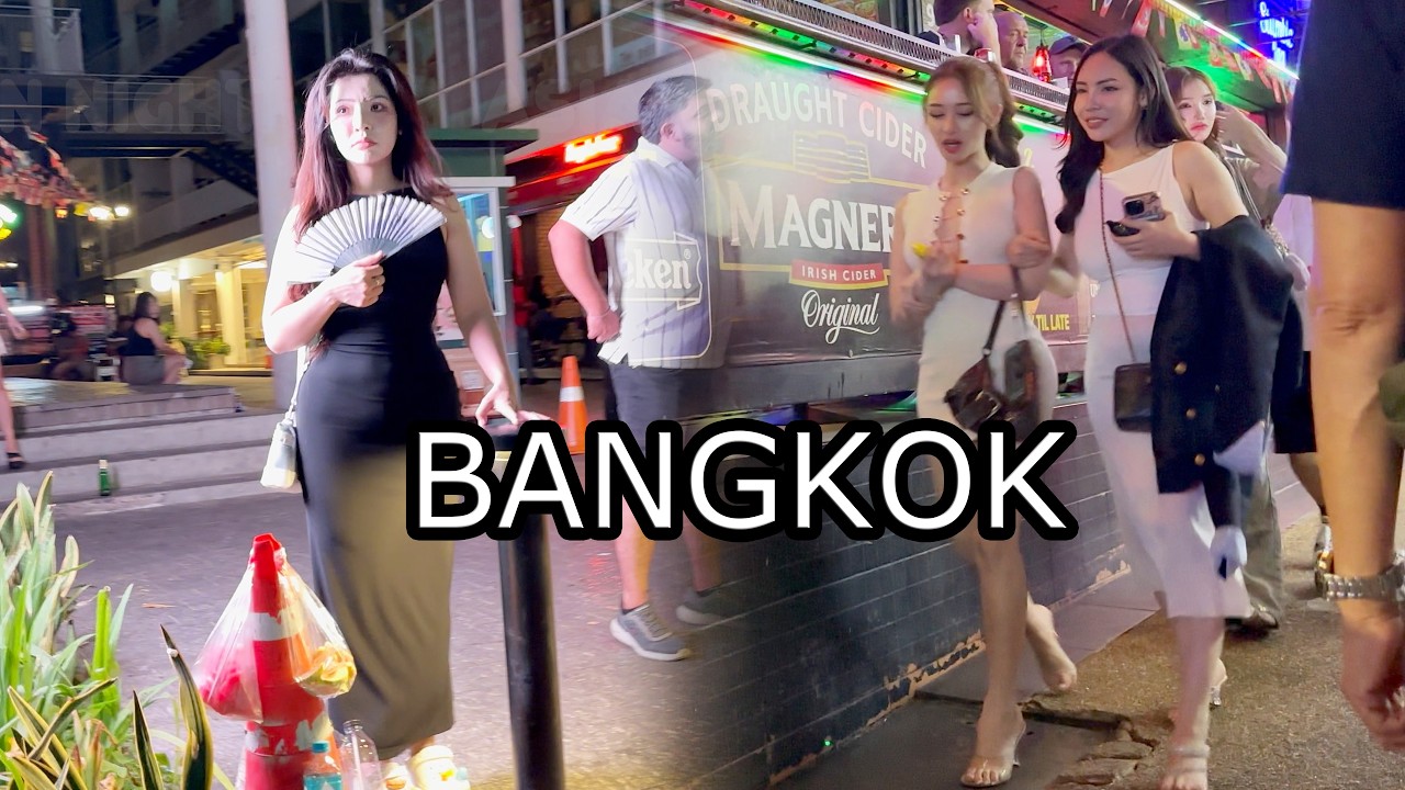 Bangkok Thailand Nightlife scenes : Soi 4 Nana freelancers, RCA club street