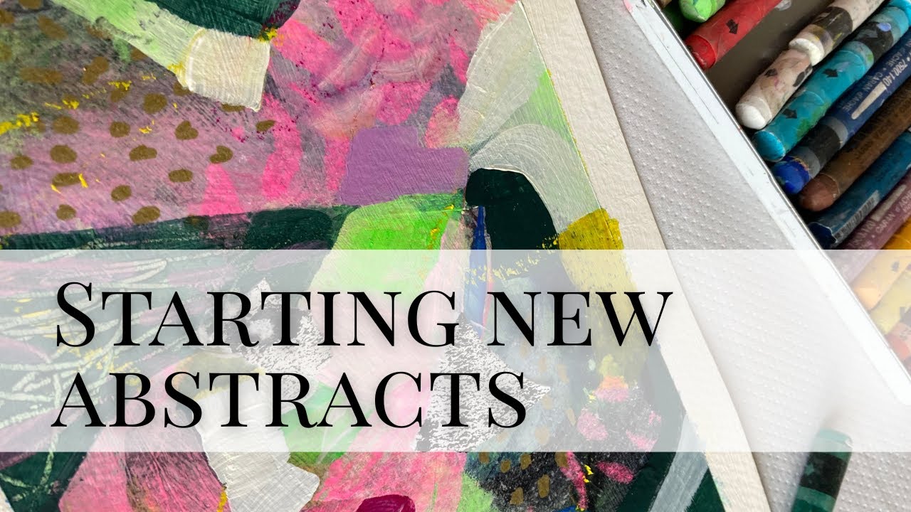 How I Start an Abstract Painting using Acrylic and Mixed Media #intuitivepainting #intuitiveart