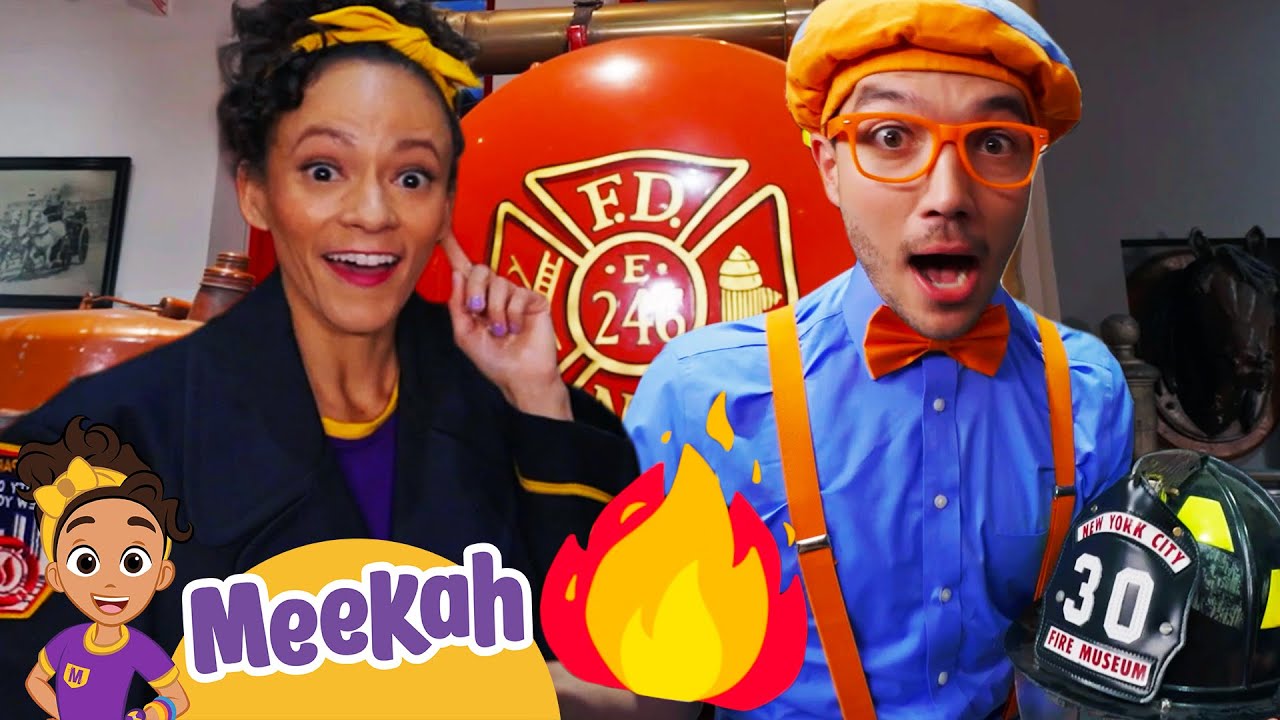 Meekah & Blippi Play at the Fire Station | Educational Videos for Kids | Blippi and Meekah Kids TV