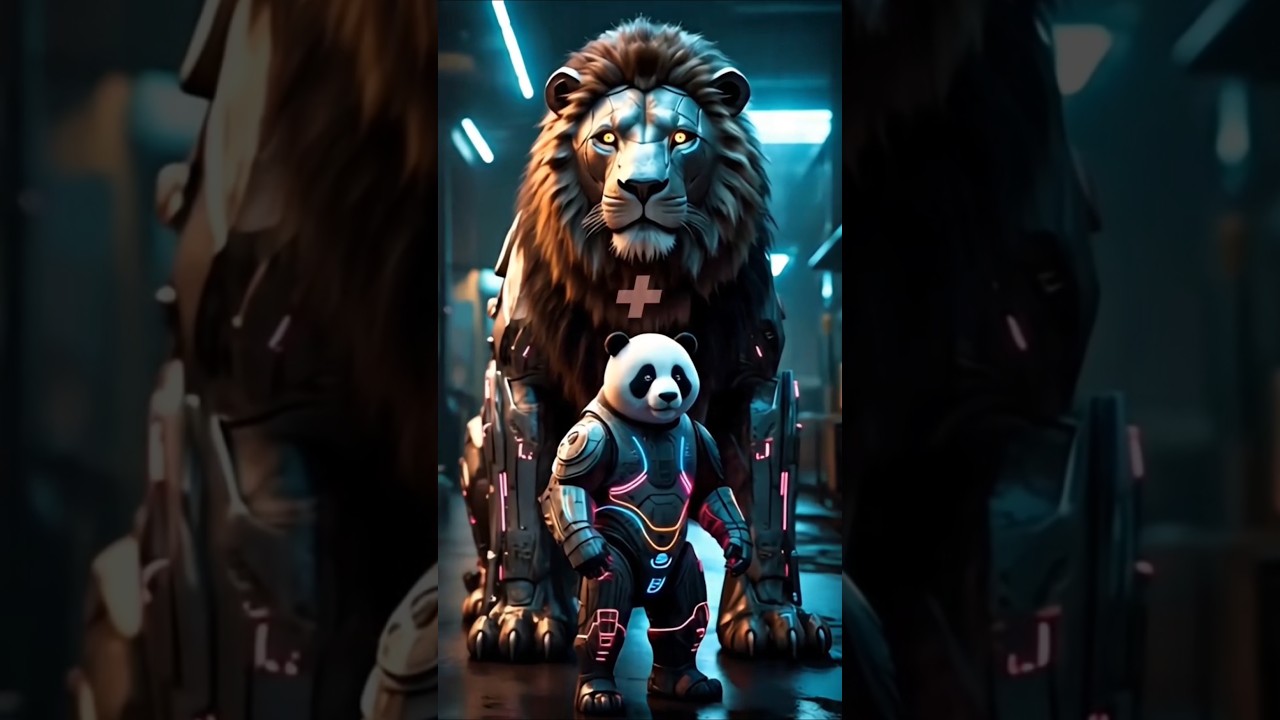Lion + Panda I 💀 #viralvideo #shorts