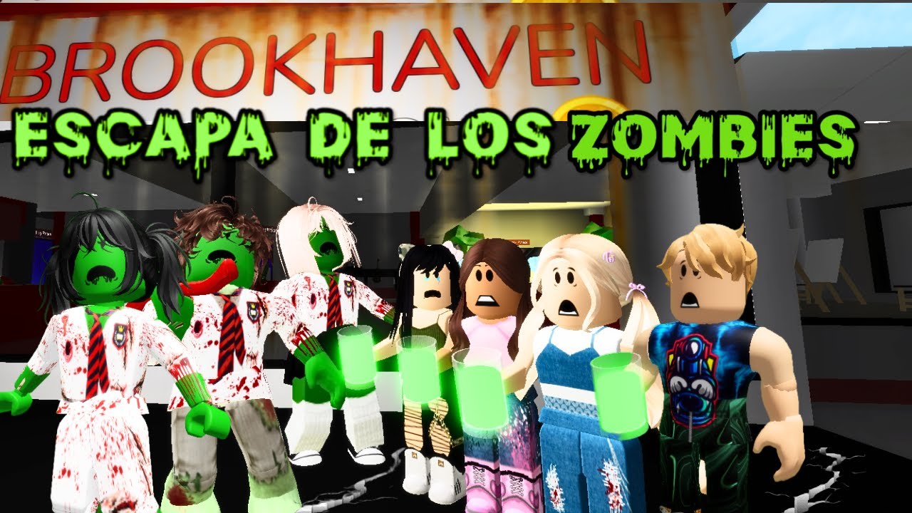 ESCAPA DE LOS ZOMBIES 🧟‍♀️🧟‍♂️😧|HISTORIA BROOKHAVEN ROBLOX