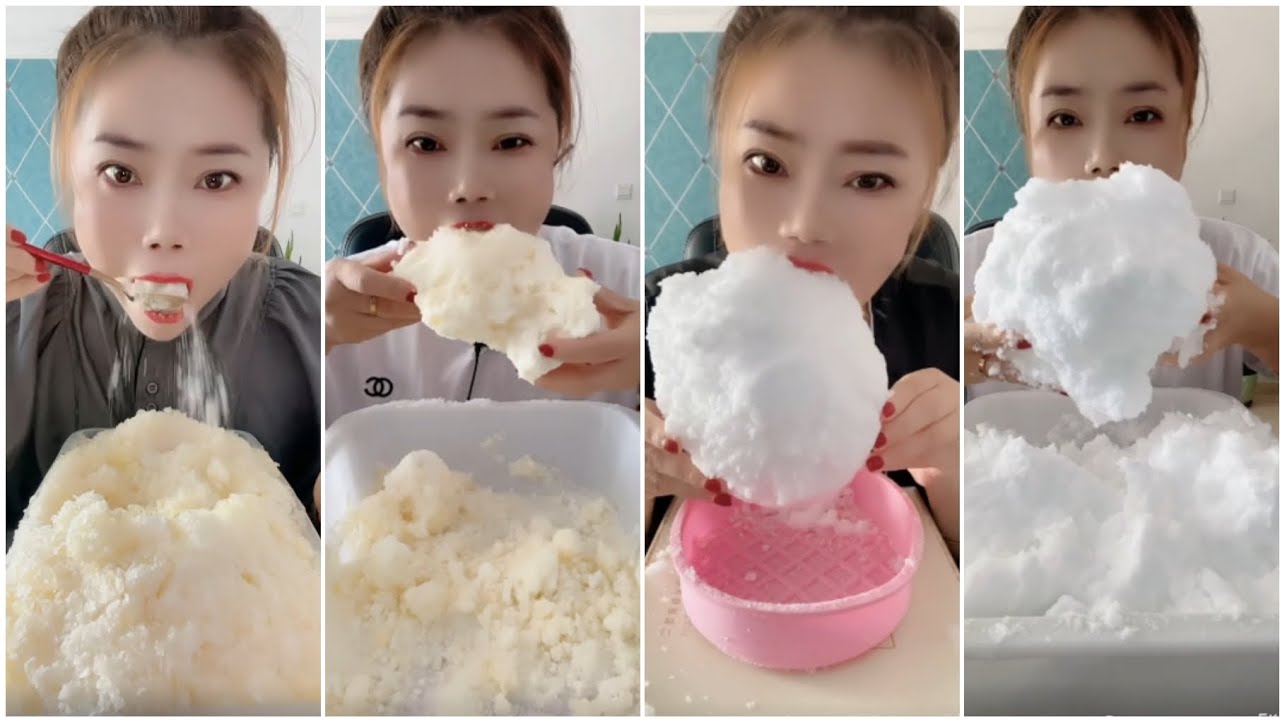 ❄️«ASMR BIG POWDERY ICE EATING LOUD SQUEAKY BITES (Only Bites)»❄️