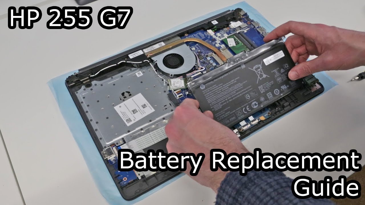 HP 250/255 G7 - Руководство по замене аккумулятора HT03XL - 6BN96EA