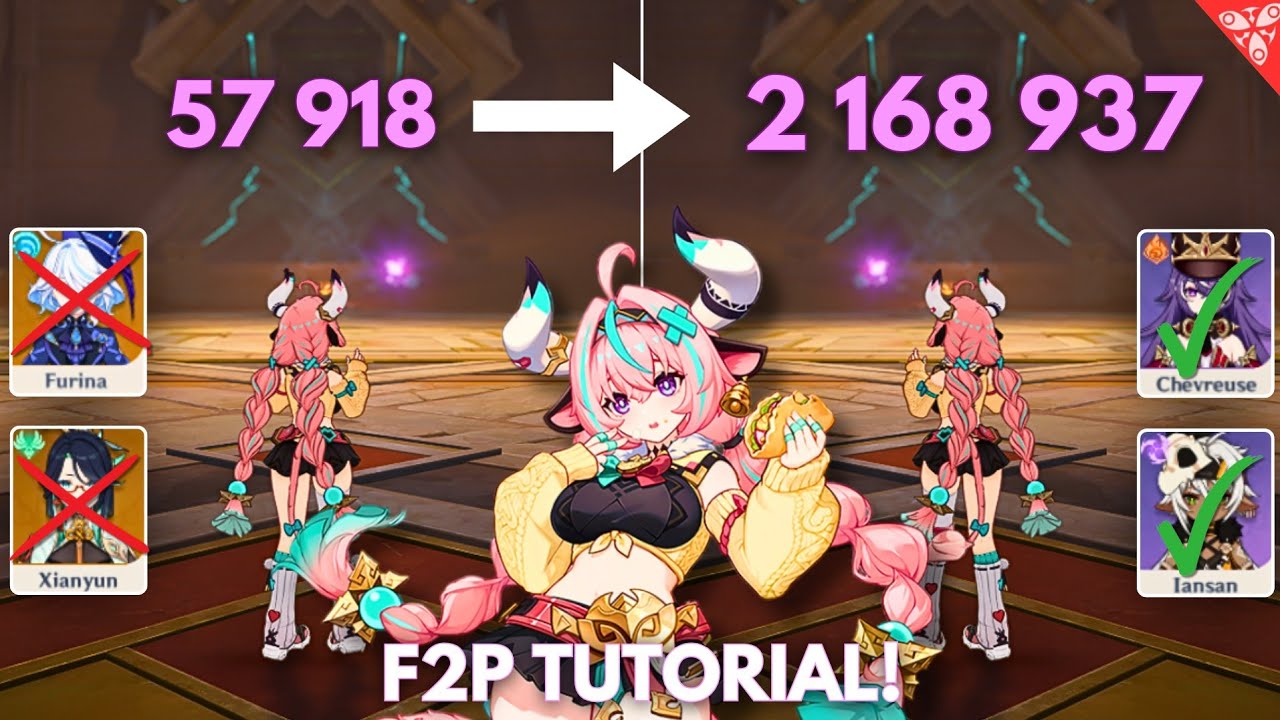 F2P :- C0 Varesa 2.1m Damage NUKE Tutorial !! [ Genshin Impact ]