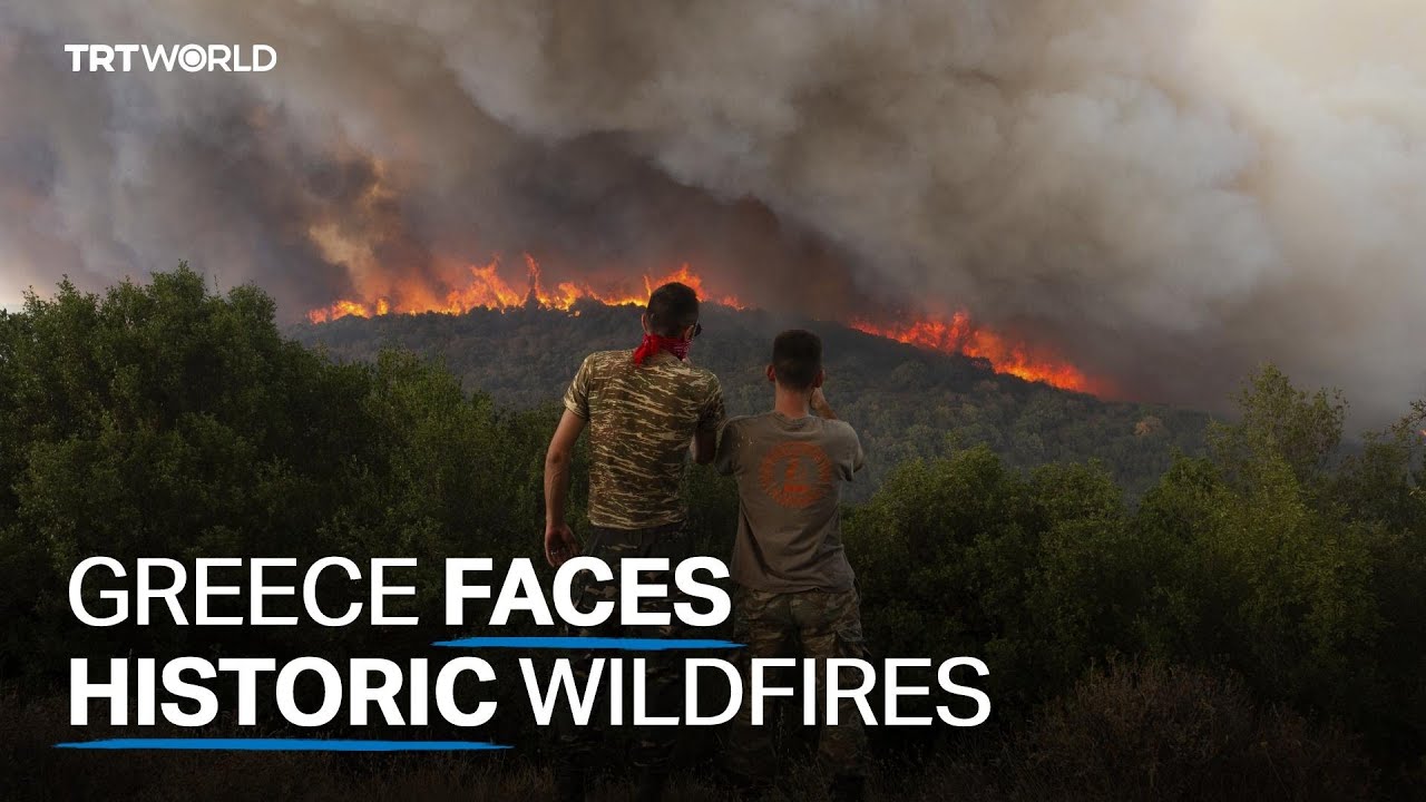 Wildfires continue to rage in Greece