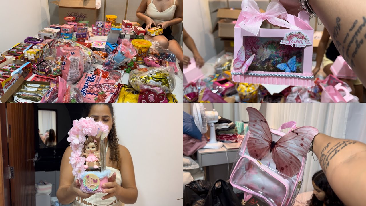 PREPARATIVOS PARA A FESTA DE 1 ANO DA MINHA BEB&Ecirc; * RECHEANDO AS LEMBRANCINHAS 💖