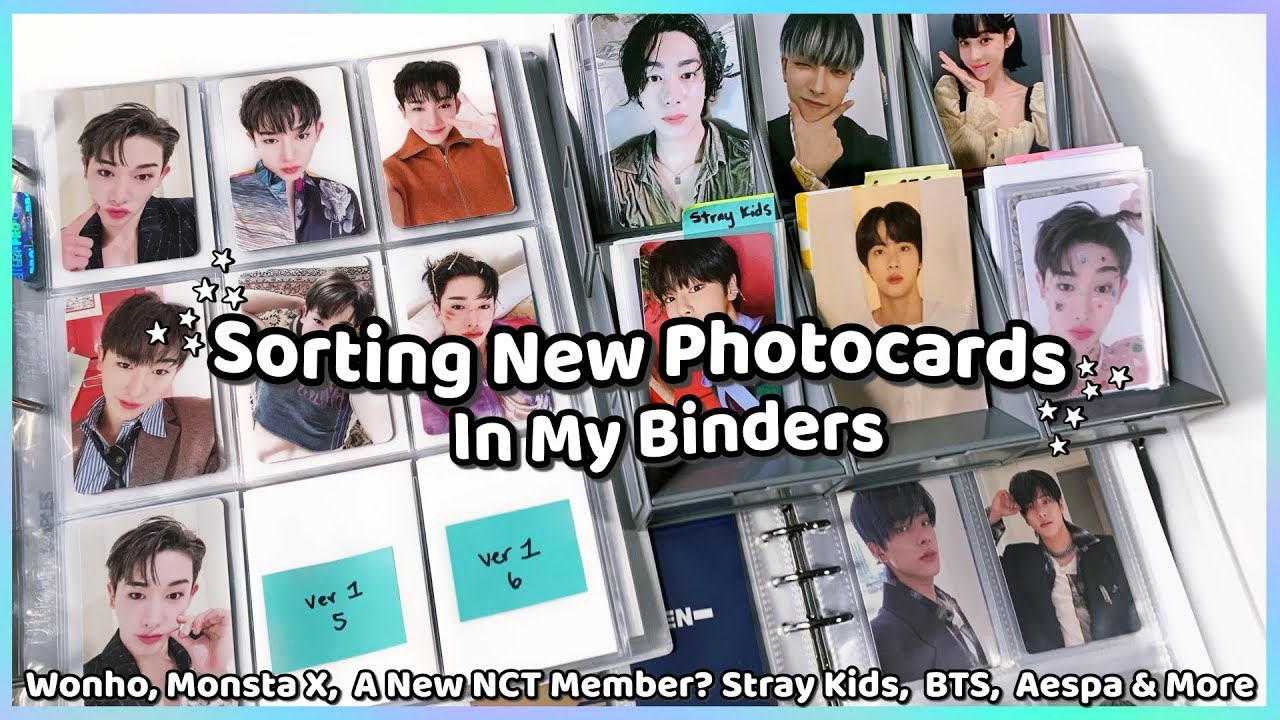 Sorting New Photocards In My Binders 32 ✰ Wonho, New Girl Group? Monsta X, Aespa, Stray Kids & More