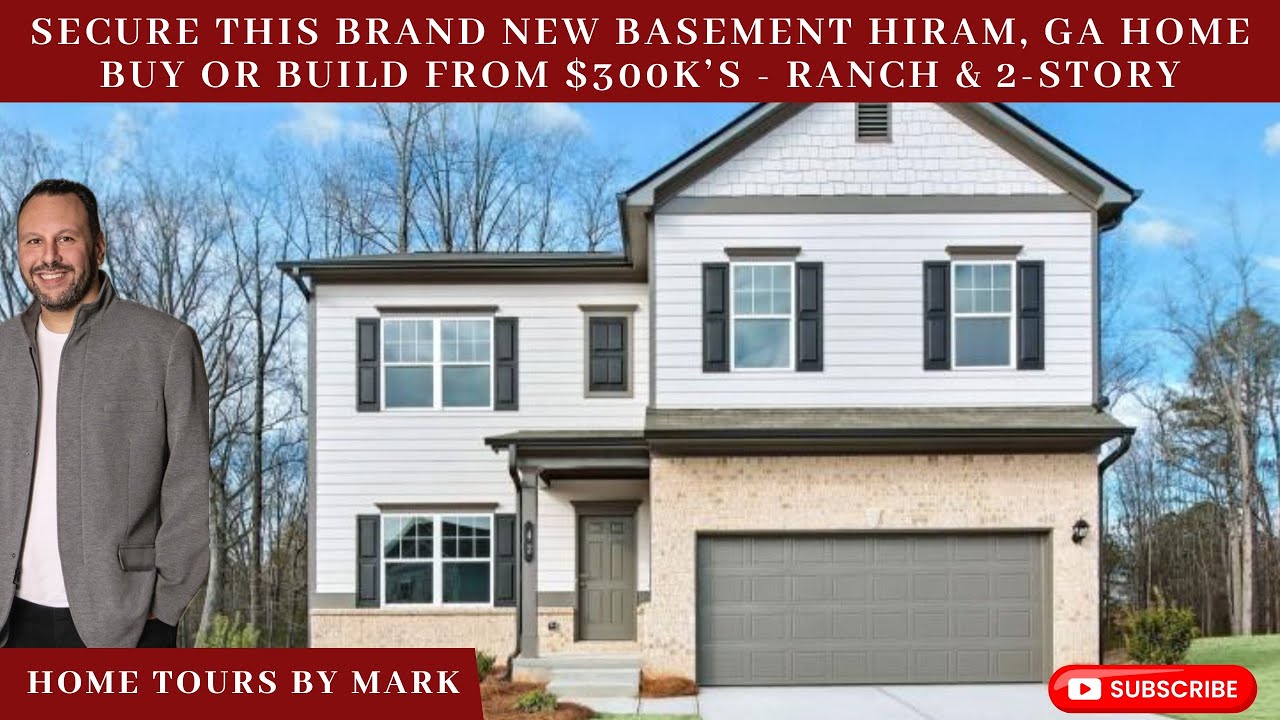 WOW! Brand New Hiram Georgia Homes From $300k’s.  Design Opportunity!