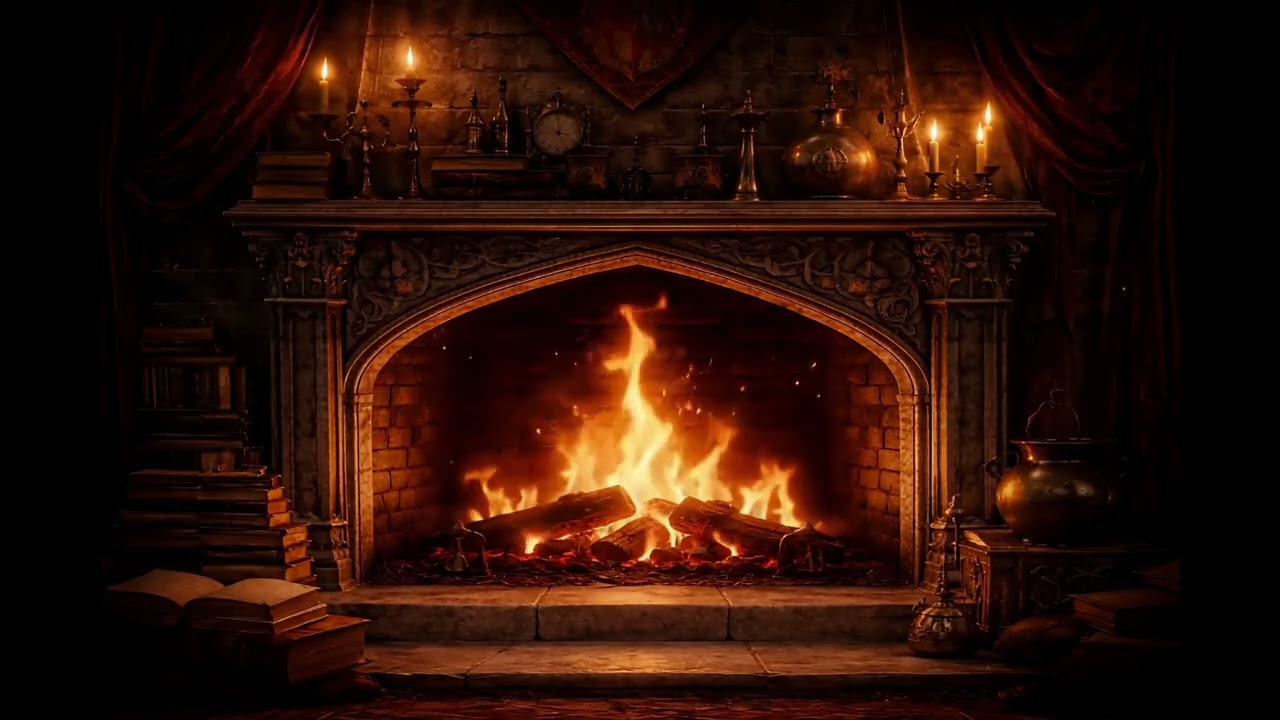 2 heures de feu de cheminée ambiance