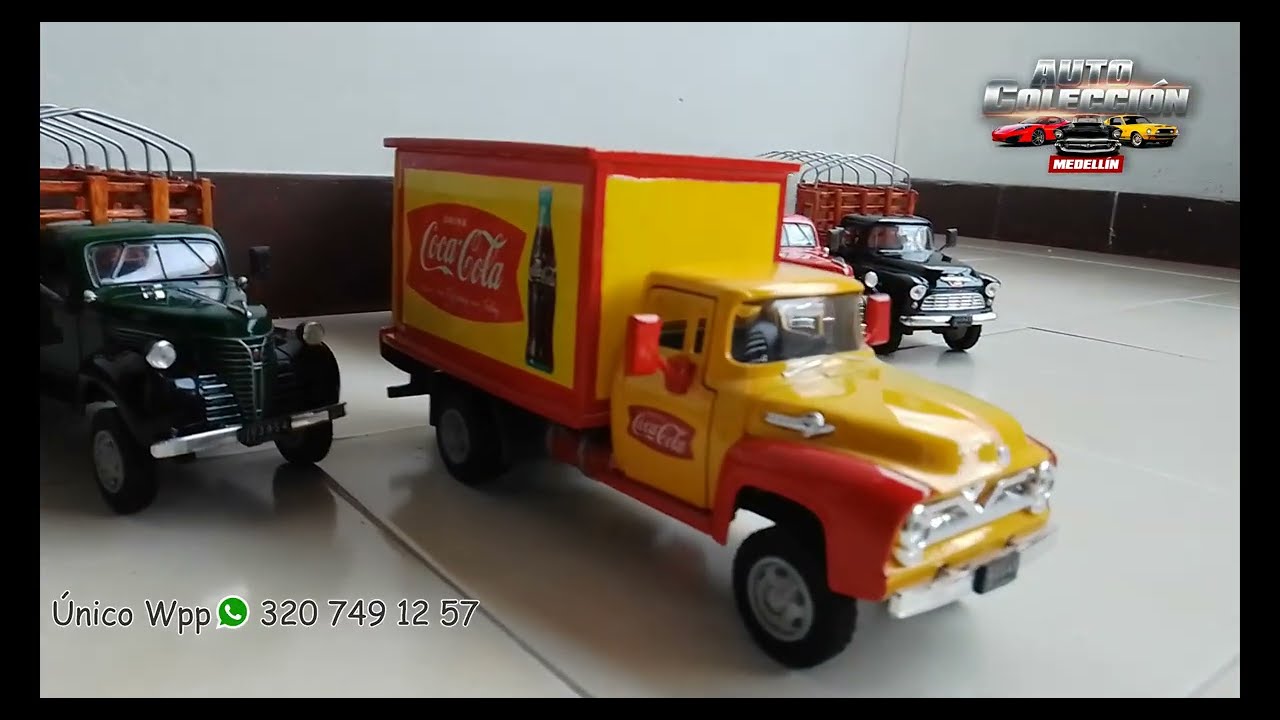 Camiones CUSTOM Escala 1/24 - Especial Ford F-350 - 1956- Coca - Cola -Amarillo y Rojo