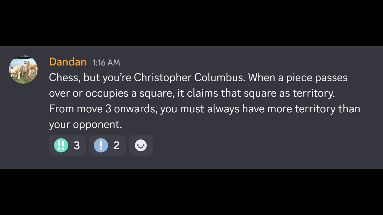 If Columbus Plays Chess