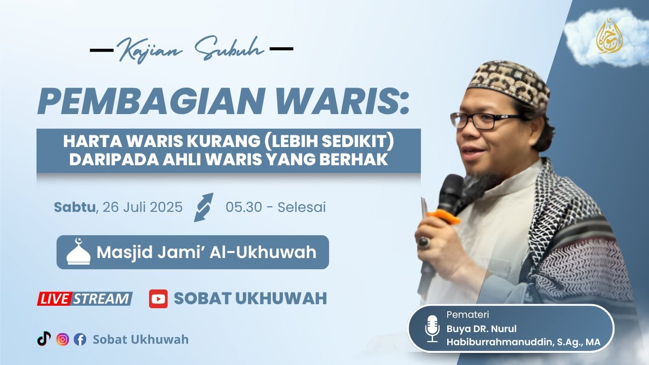 Pembagian Waris: Kurang Daripada Ahli Waris Yang Berhak - Buya Nurul Habiburahmanuddin, S.Ag., MA