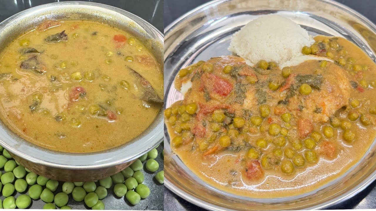 பட்டாணி குருமா இட்லி தோசை, சப்பாத்தி பூரிக்கு அருமை/ peas kurma recipe in Tamil /Pattani kurma 