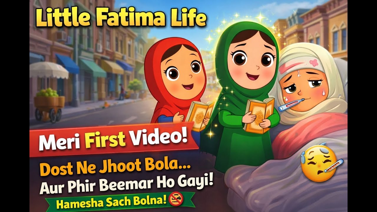 Meri First Video,Dost Ne Jhoot Boola.#LittleFatimalife #kidsstory #sachbolna #islamicmoral #aianime