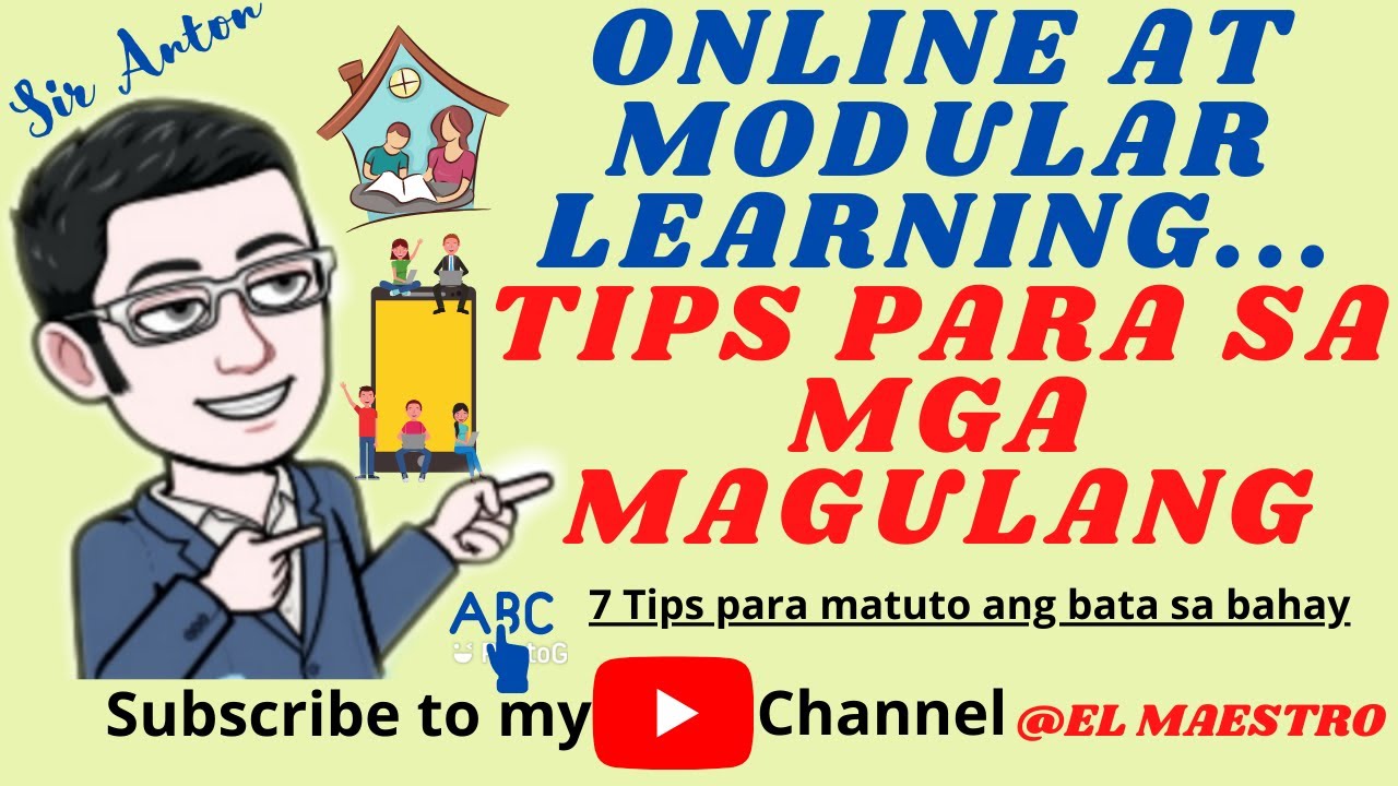Mga Tips  sa Magulang para sa Online at Modular Distance Learning