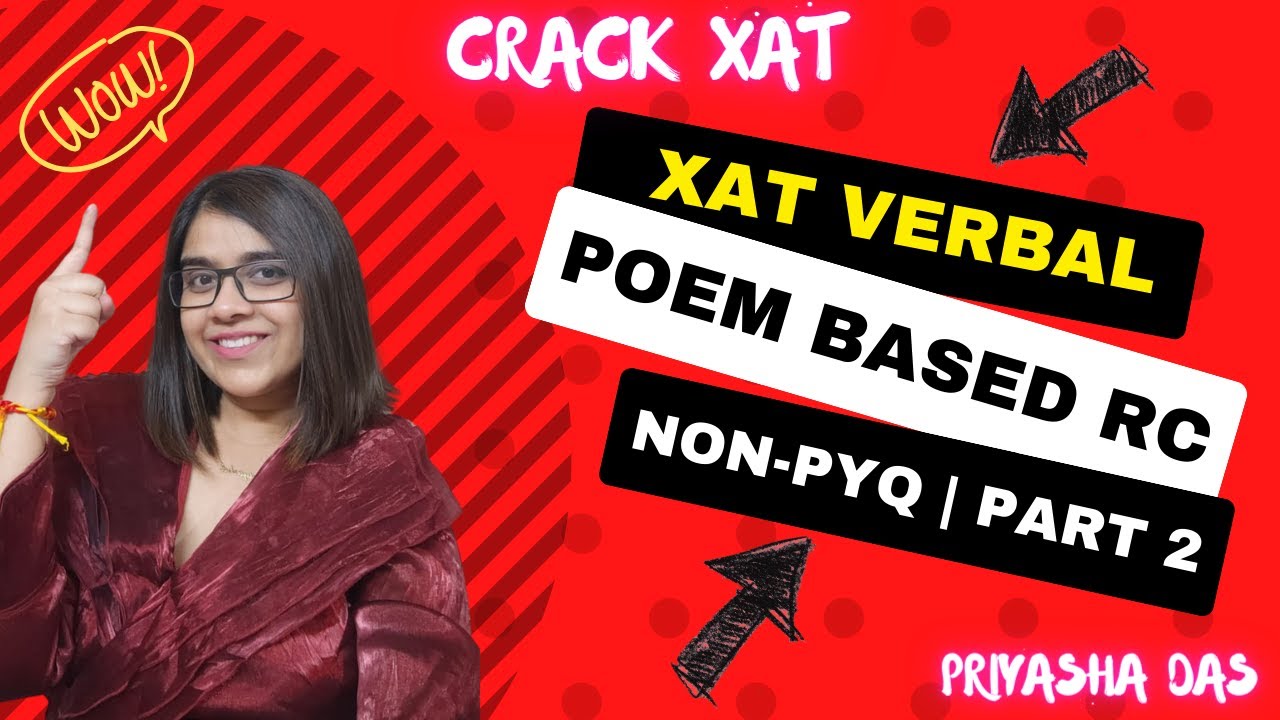 Poem RCs for XAT| NON-PYQs Part 2| Strategy & Tips| XAT 2024 Preparation in 13 Days #xat #poem