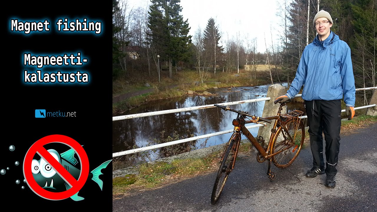 Magnet fishing on a bridge from 1890s / Magneettikalastusta vanhalta sillalta
