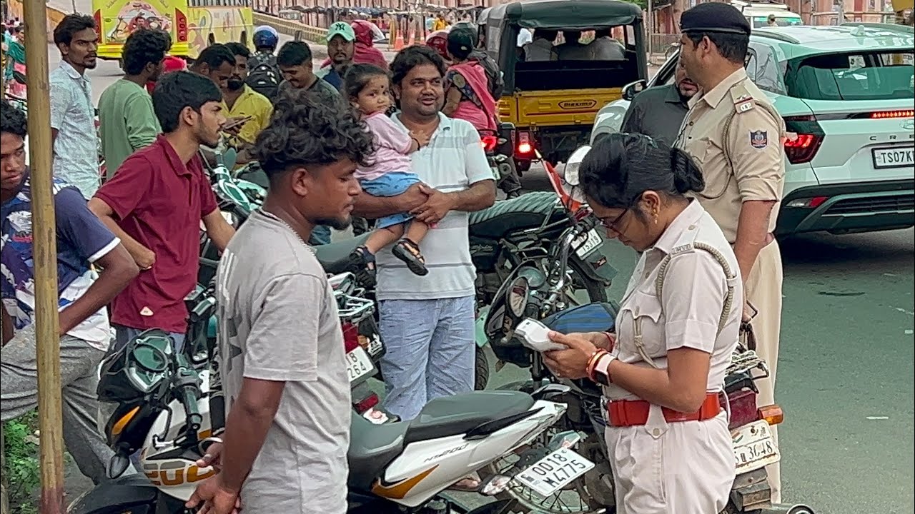 Rayagada: Helmet Checking by RTO & Police