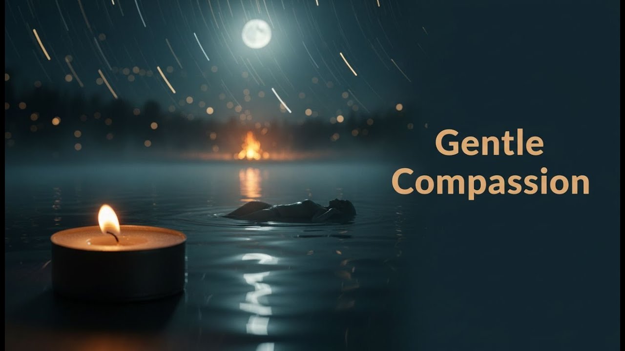 Gentle Self-Compassion Tonight 🌙 meditation | sleep positive mindset • positive messages • sleep re