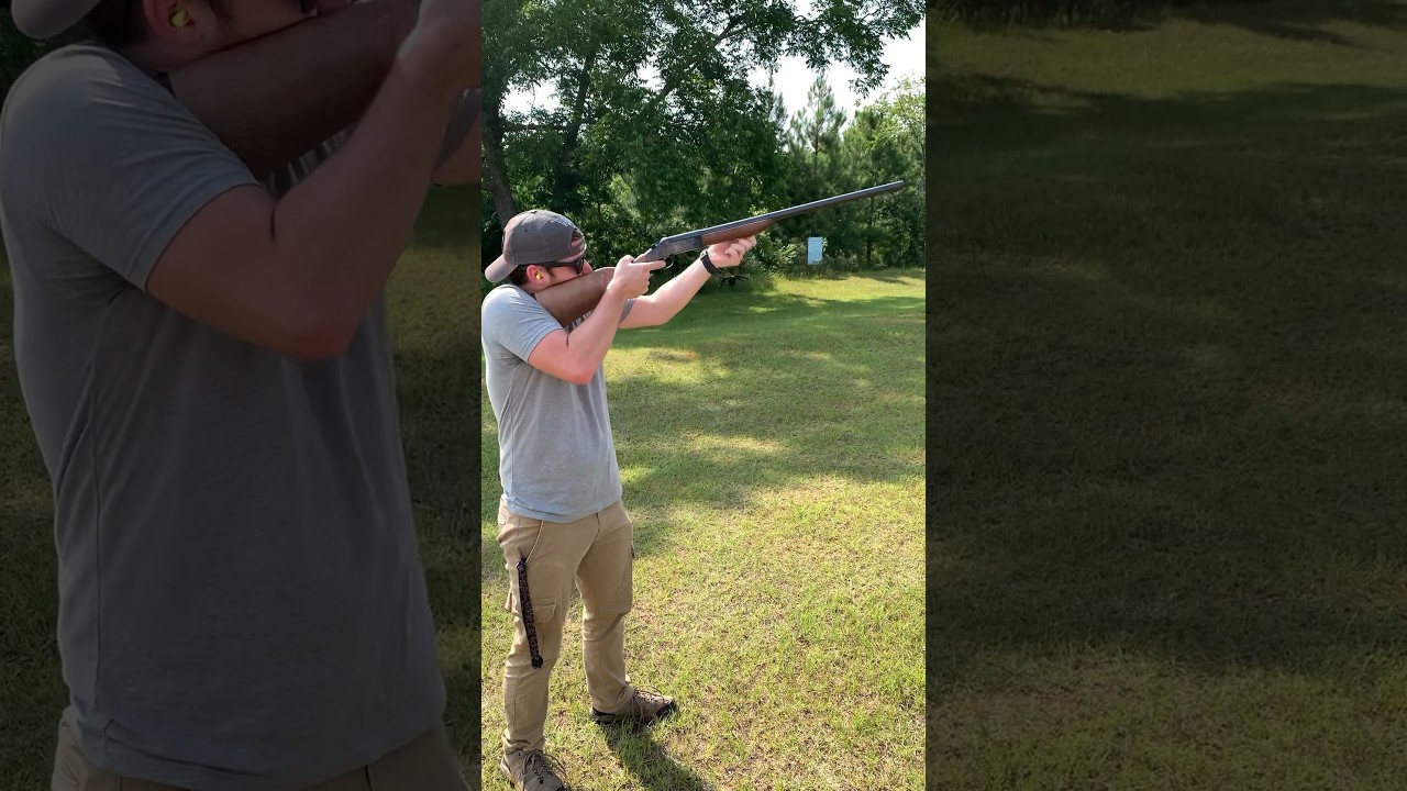 Single shot 12 gauge with high brass duck load! #freedom #shorts
