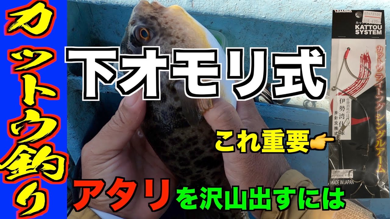 【カットウ釣り】下オモリ仕掛け（捨てオモリ）これ重要です アタリを沢山出すにはこうする！