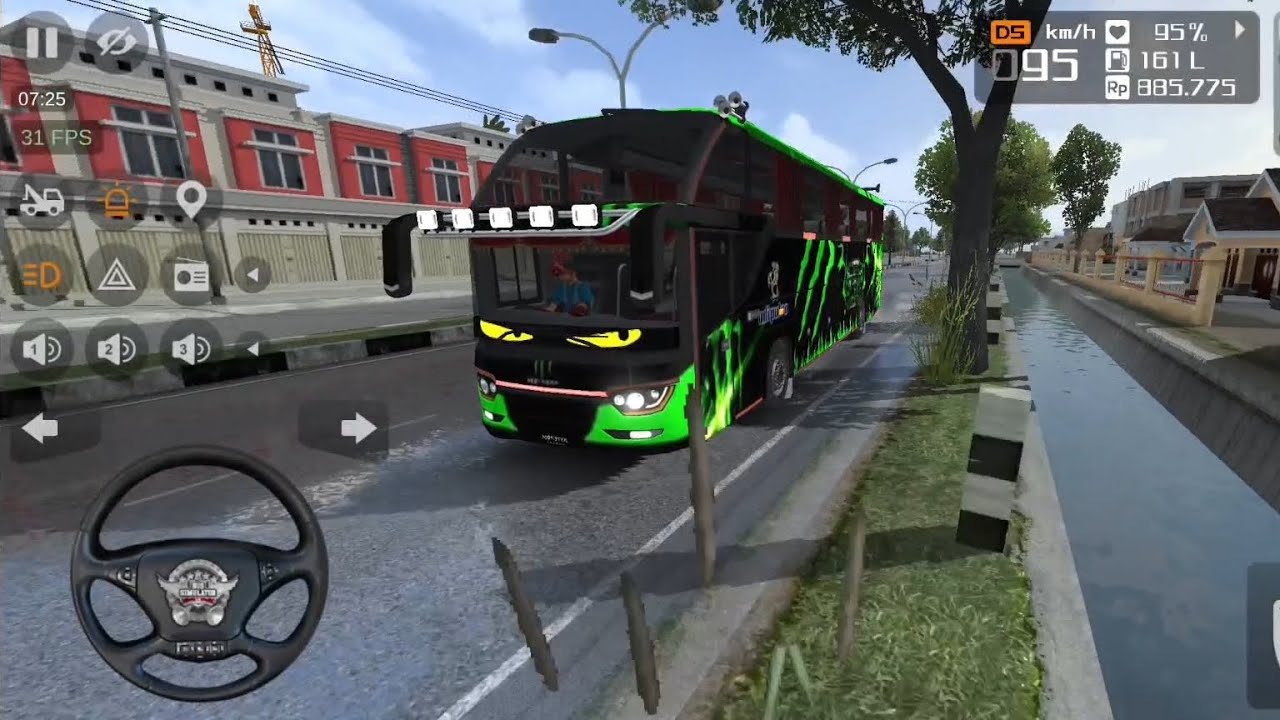 BUSSID Monster Devil Skin - Fully Modified Tourist Bus | Bus Simulator Indonesia Gameplay 2025 