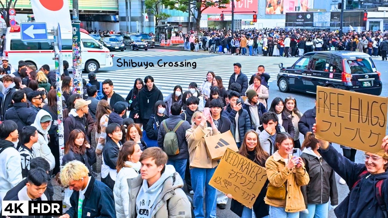 😂Energy off the Charts! Satsuei (Photo/Film) Dash @ Shibuya Crossing in Shibuya Tokyo Jp  2025 4kHDR