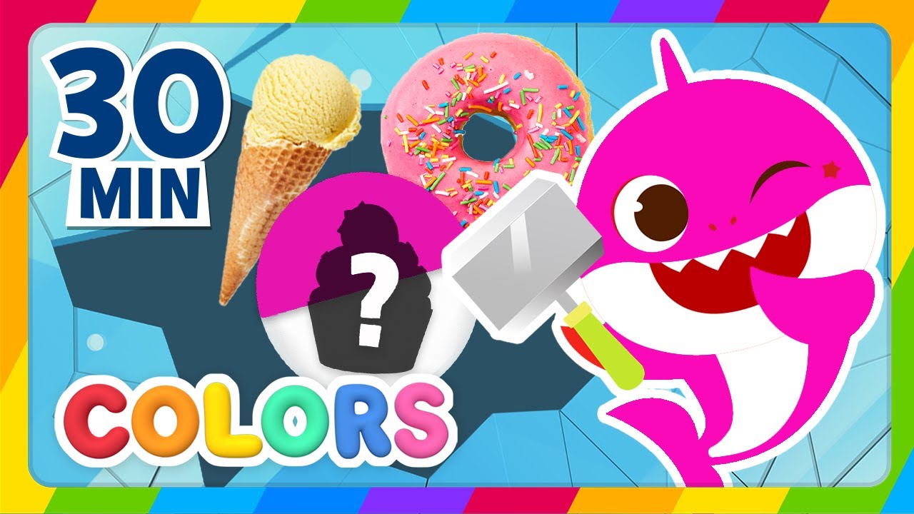 🌈 Learn Colors with Baby Shark 🦈｜Breaking Ice Cube🧊｜Color Compilation｜Show for Kids｜Fun Puzzle Games