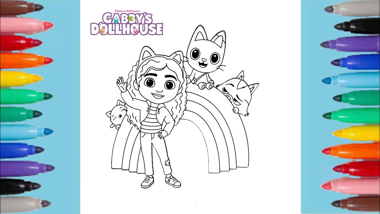Gabby Coloring Pages | Gabby's Dollhouse 😺