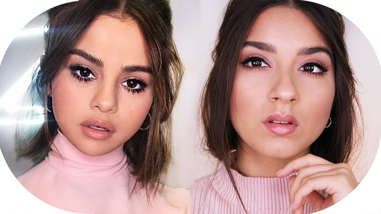 SELENA GOMEZ Harpers Bazaar 60s Pink Nude MAKE UP LOOK | Sanny Kaur