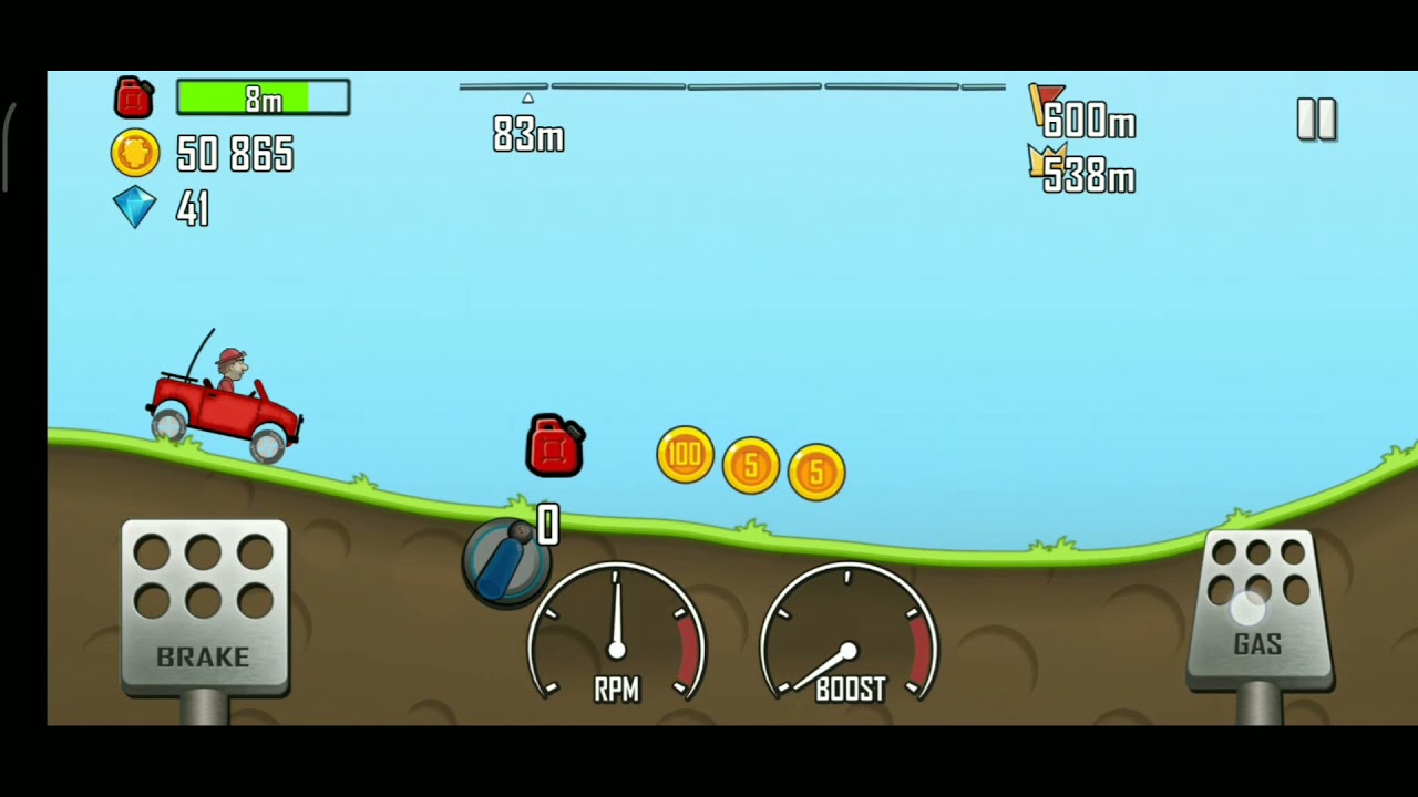 Hill climb racing car first time gamplay crazy gaming