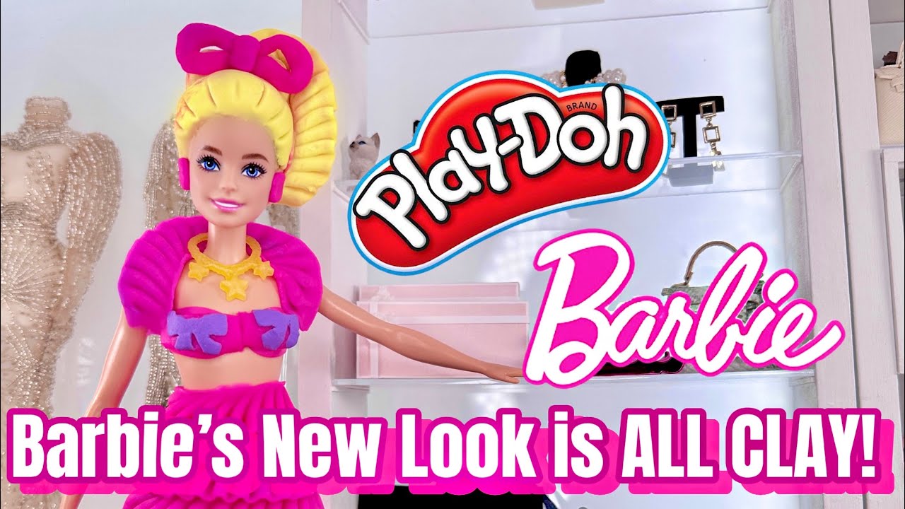 Play-Doh Barbie Ruffles & Bows Set / Full Review + 4 DIY Looks