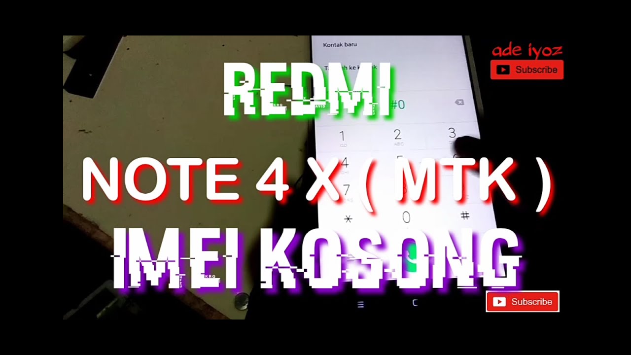solusi imei redmi note 4 mtk