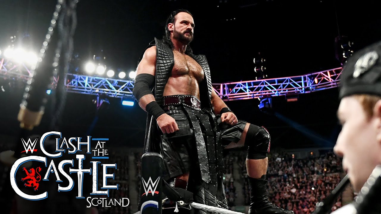 Drew McIntyre makes a legendary warrior&rsquo;s entrance in Scotland: Clash at the Castle 2024 highlights