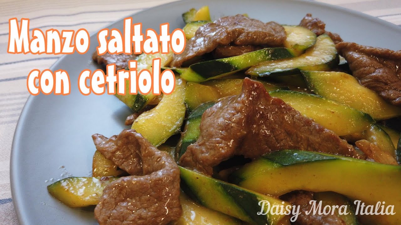 Ricetta Cinese | Manzo saltato con  cetriolo 青瓜炒牛肉 | Facile | Veloce | Daisy Mora Italia